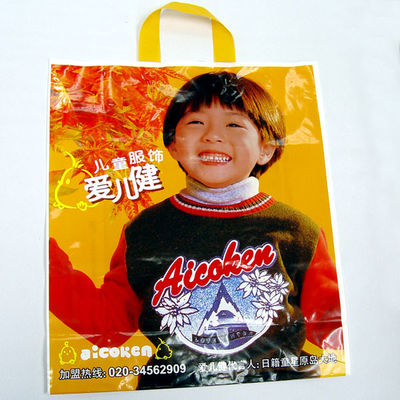 LDPE Customized Plastic Handle Bags Printing Sustainable Handbag
