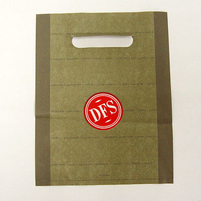 Foldable Die Cut Plastic Handle Bags Regenerative LDPE / HDPE Printed