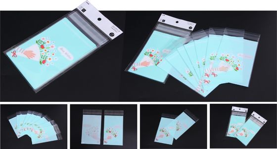 BOPP Transparent Printing Card Head Self Adhesive Bags , Self Stick Bag With BOPP Transparent Membranes