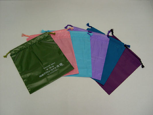 Biodegradable String Bag Plastic LDPE / CPE Printing Rope Bag