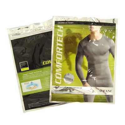 LDPE Plastic Zipper Bag CMYK Zipper Hanging Hook Bag Regeneration