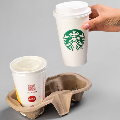 Lightweight Molded Pulp Packaging Shockproof Coffee Pulp Tray Biodegradable