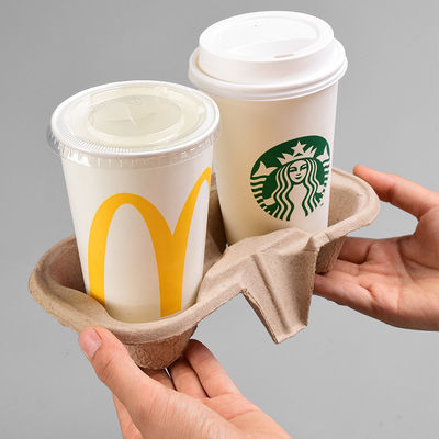 Lightweight Molded Pulp Packaging Shockproof Coffee Pulp Tray Biodegradable