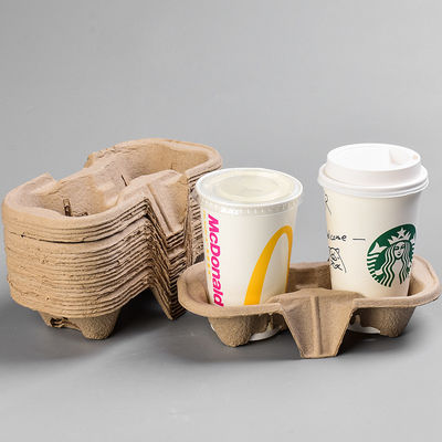 Lightweight Molded Pulp Packaging Shockproof Coffee Pulp Tray Biodegradable