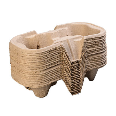 Lightweight Molded Pulp Packaging Shockproof Coffee Pulp Tray Biodegradable