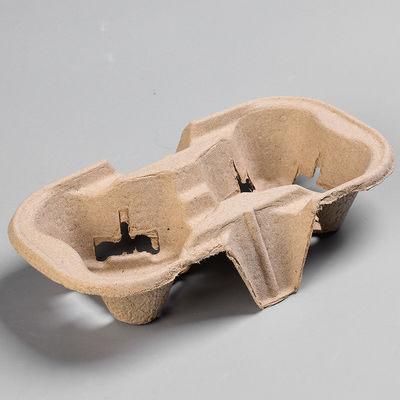 Lightweight Molded Pulp Packaging Shockproof Coffee Pulp Tray Biodegradable