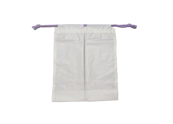 Recyclable Plastic Drawstring Bag Biodegradable Rope Bag LDPE Printing