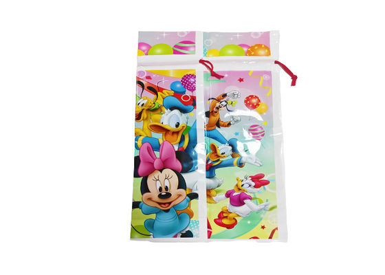 CPE Custom Plastic Drawstring Bags Printing Environmental Protection