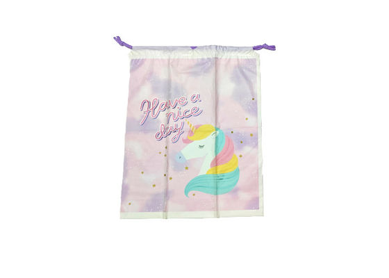 Small Plastic Drawstring Bags Reusable CPE Printing Rope Bag