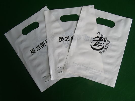 HDPE Custom Printed Die Cut Handle Bags Regenerative Plastic