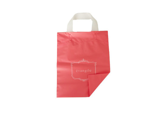 Smooth LDPE Custom Plastic Handle Bags Recyclable And Reusable