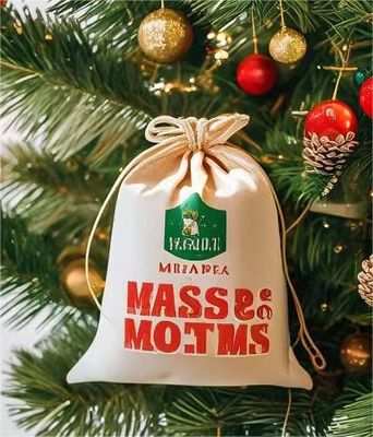 Silk Screen Plastic Drawstring Bags Bulk Christmas Exclusive Collection Custom Logo