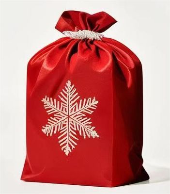 Christmas Limited Series Plastic Drawstring Bags With Logo Closed