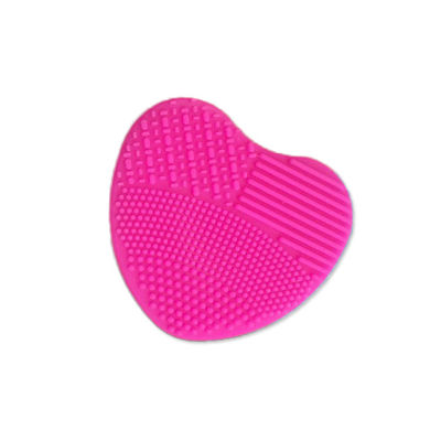 Heart Shape Silicone Makeup Brush Cleaner 82*74*30mm Custom Silicone Products Beauty Tool