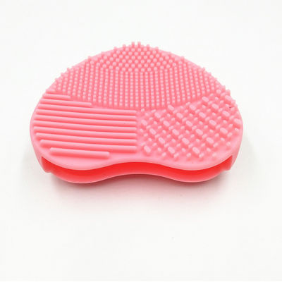 Heart Shape Silicone Makeup Brush Cleaner 82*74*30mm Custom Silicone Products Beauty Tool
